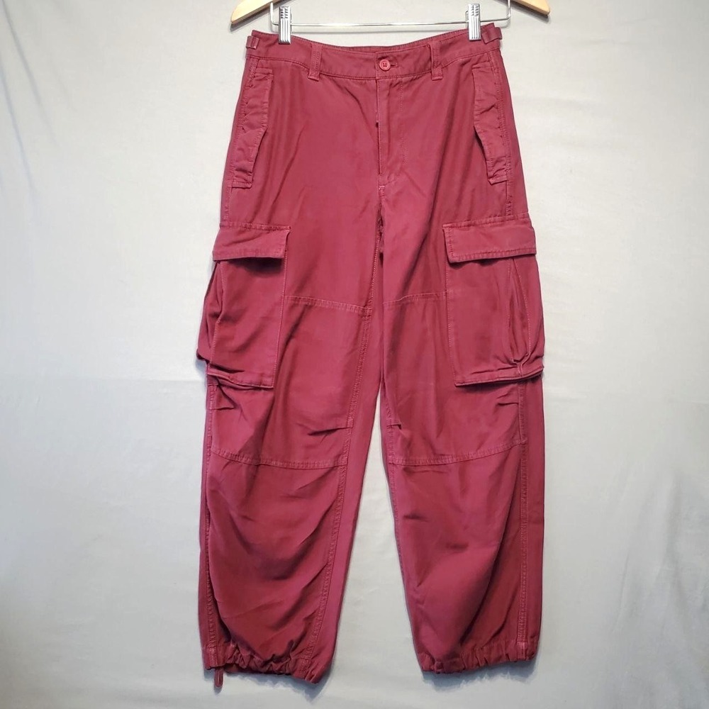 TNA Women's Cargo Joggers in Deep Rose